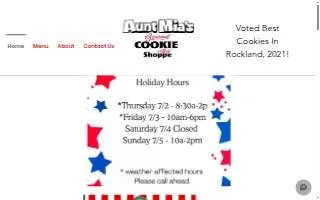 Aunt Mia's Gourmet Cookie & Gift Shoppe website