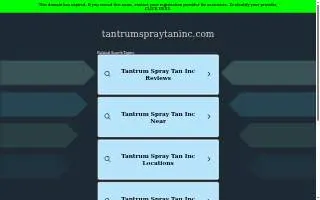 Tantrum Spray Tan, Inc of Orangeburg website