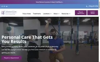 Advanced Care Physical Therapy of Orchard Park website