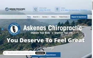 Askenas Chiropractic website