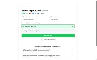 Usescape Rejuvenation LLC website
