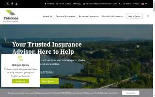 Falcones Insurance Agency website