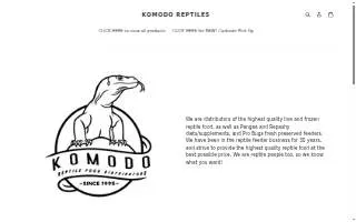 Komodo Reptiles website
