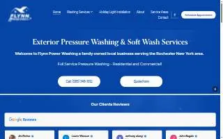 Flynn Power Washing of Perinton website