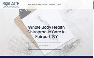 Solace Chiropractic website