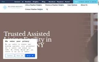 Heather Heights: Assisted Living & Memory Care Pittsford website