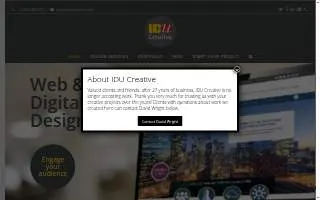 IDU Creative website