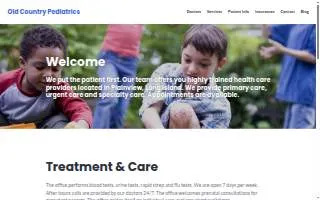 Old Country Pediatrics website