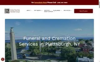 Brown Funeral Home of Plattsburgh website
