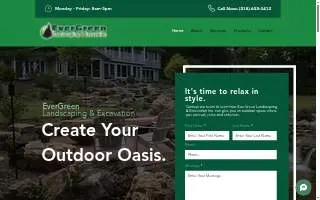 EverGreen Landscaping & Excavation website