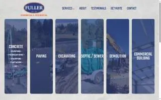 Fuller Excavating Inc. website