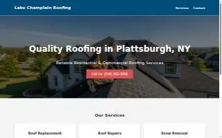 Lake Champlain Roofing LLC website