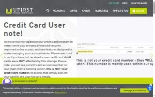 Ufirst Federal Credit Union website