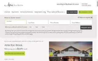 Atria Rye Brook of Port Chester website