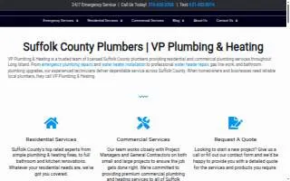 VP Plumbing & Heating of Port Jefferson Station website