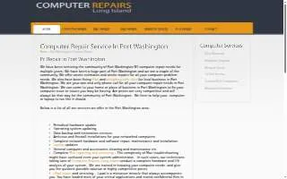 Computer Repairs Long Island of Port Washington website