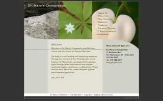 Dr. Mary's Chiropractic & Wellness Center website