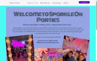 Sparkle on Parties website