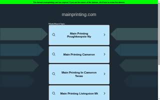 Main Printing