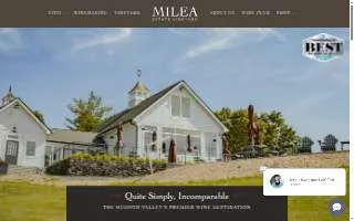 Milea Estate Vineyard of Poughkeepsie website