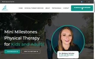 Mini Milestones Pediatric Occupational Therapy and Sensory Gym website