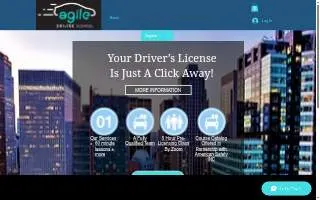 Agile Driving School New York website