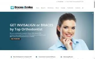 Braces and Smiles Invisalign Orthodontist of Queens NY website