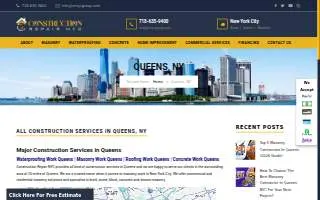 Construction Repair NYC - Masonry & Waterproofing Contractor of Queens website
