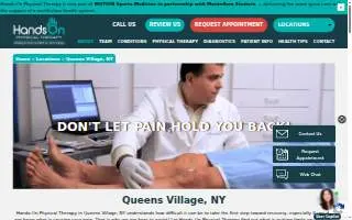 Hands-On Physical Therapy Queens Village website