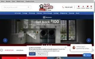 Len Harris Appliances website