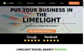 Limelight Digital Agency website