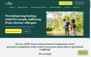 NY Allergy & Sinus Centers Glendale website