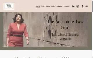 The Antonious Law Firm website