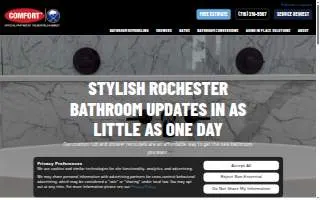 Comfort Showers & Baths of Rochester website