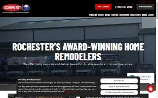 Comfort Windows & Doors of Rochester website