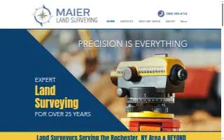 Maier Land Surveying of Rochester website