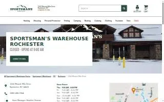 Sportsman's Warehouse of Rochester website