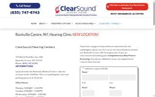 ClearSound Hearing of Rockville Centre website