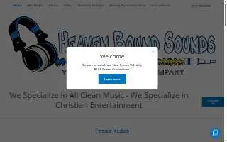Heaven Bound Sounds Inc website