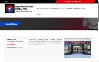 High Performance Martial Arts of Rockville Centre website