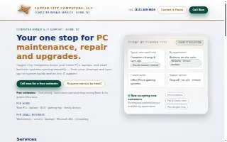 Copper City Computers, LLC. website