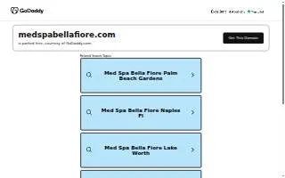 Bella Fiore Aesthetics of Roosevelt website
