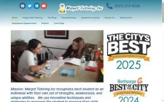 Margot Tutoring Inc website