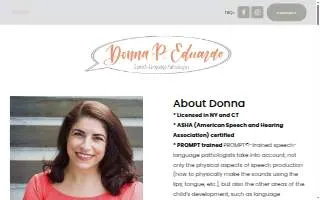 Donna P. Eduardo, M.S., CCC-SLP website