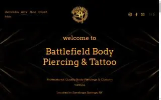 Battlefield Piercing and Tattoo website