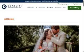 Complete Weddings + Events of Saratoga Springs website