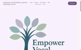 Empower Vocal Wellness Speech Pathology, PLLC website