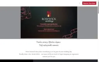 Rosewick Weddings website