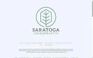 Saratoga Chiropractic website