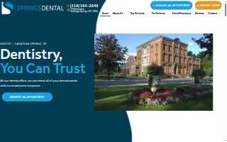 Springs Dental of Saratoga Springs website
